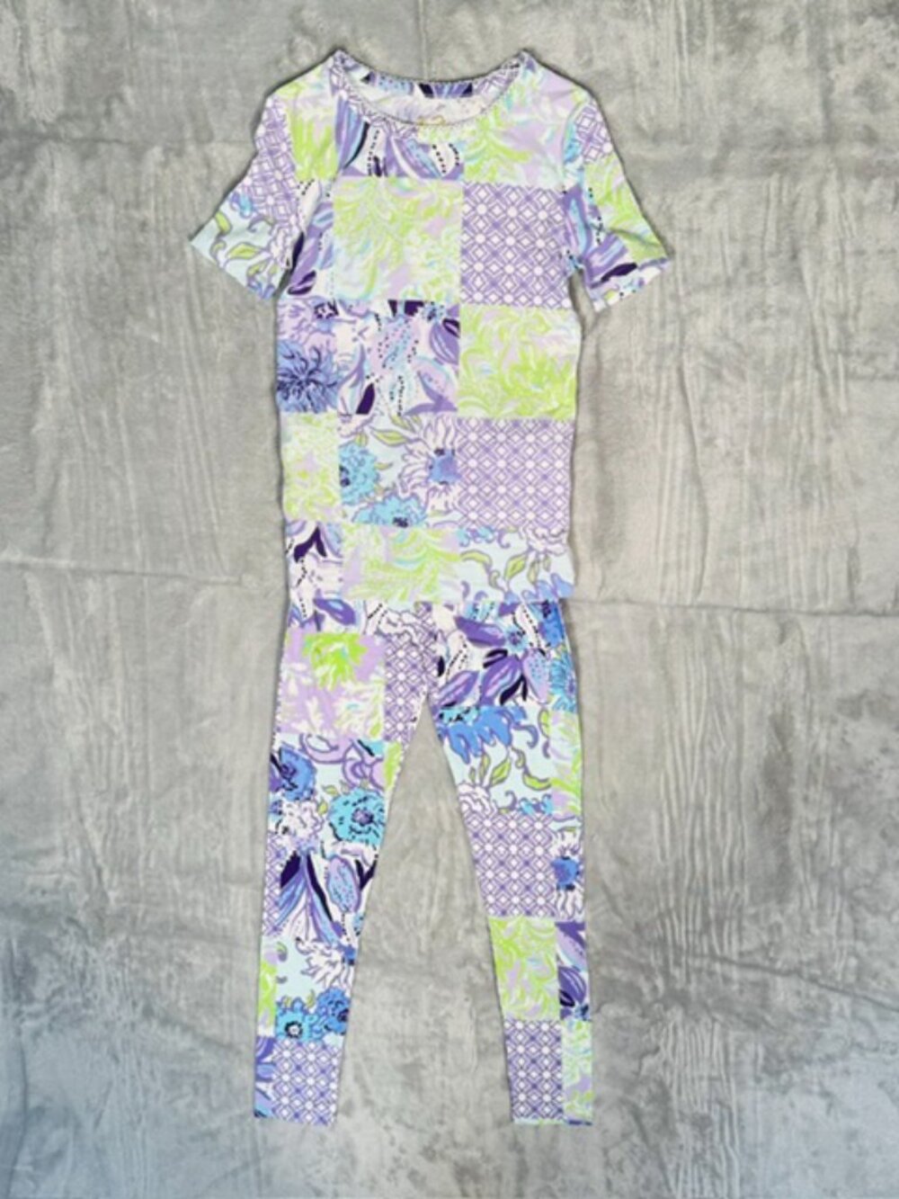 NWT Lilly Pulitzer Girls Sammy Pajama Set Juicy Story Patch Size 6